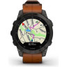 Часы GARMIN EPIX (2ND GENERATION) SAPPHIRE BLACK TITANIUM WITH CHESTNUT LEATHER STRAP 47 мм 11165