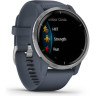 Часы GARMIN VENU 2 SILVER STAINLESS STEEL BEZEL WITH GRANITE BLUE CASE AND SILICONE BAND 10852