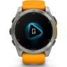 Смарт-часы GARMIN FENIX 8 – 51 мм, AMOLED Sapphire, титан с силиконовым ремешком цвета Spark Orange/Graphite 010-02905-11